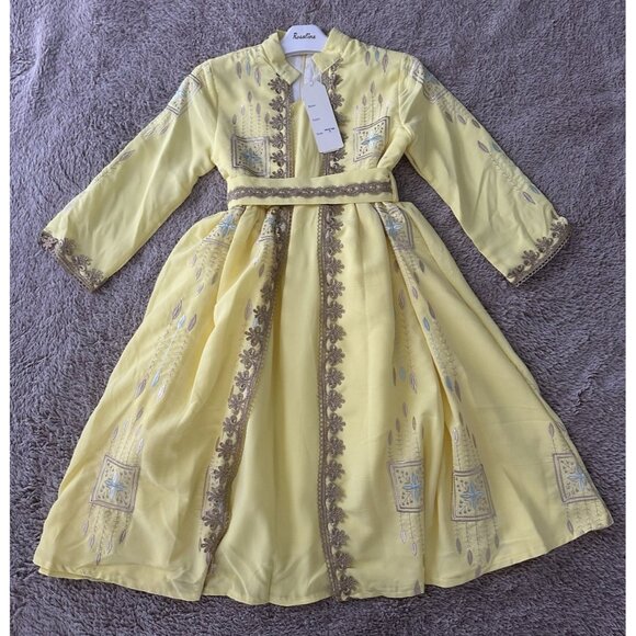 Rosaline Girl's Yellow Dress Size 8 New - Picture 2 of 16